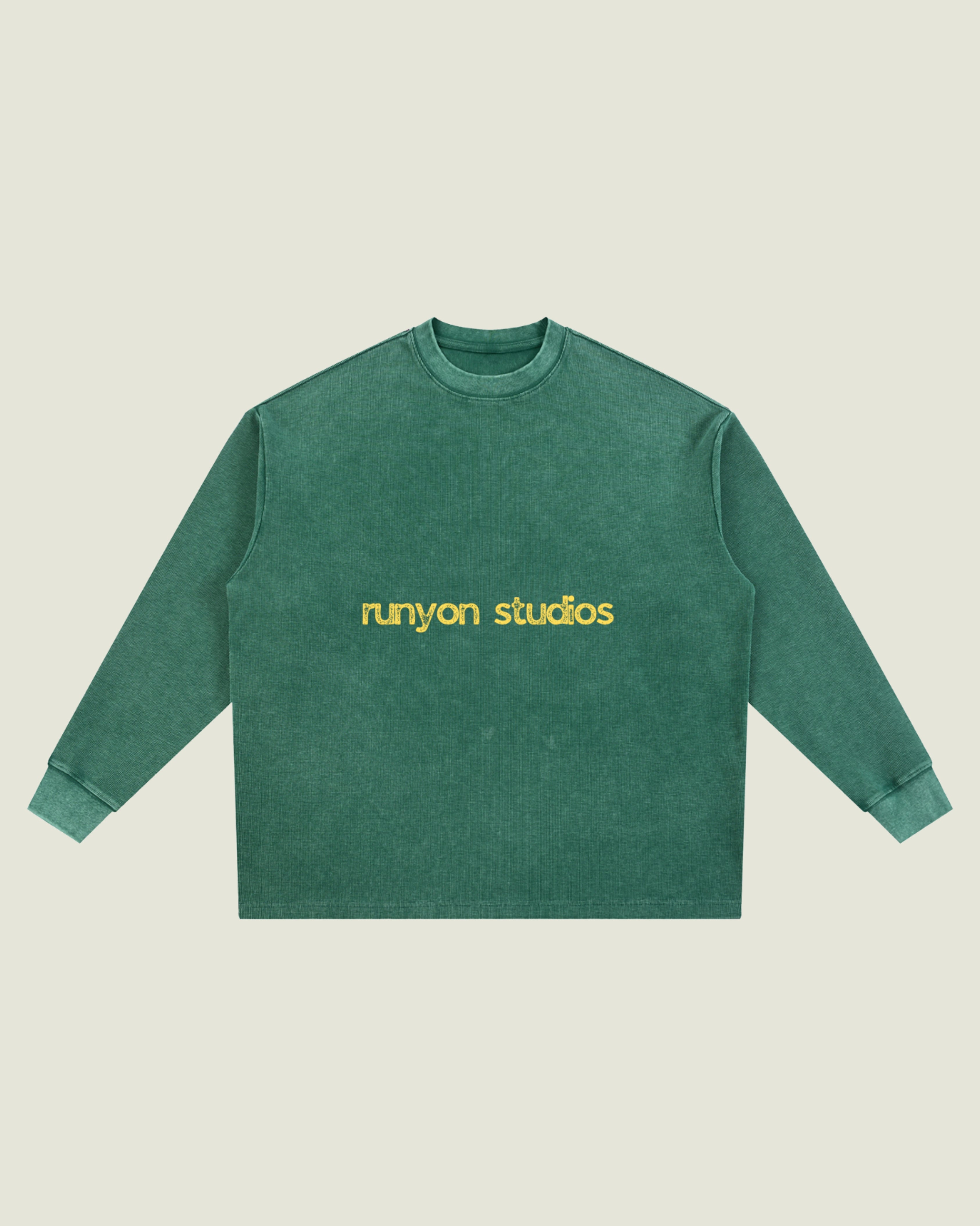 Vintage Wash Waffle Oversized Long Sleeve “Take a Hike!”