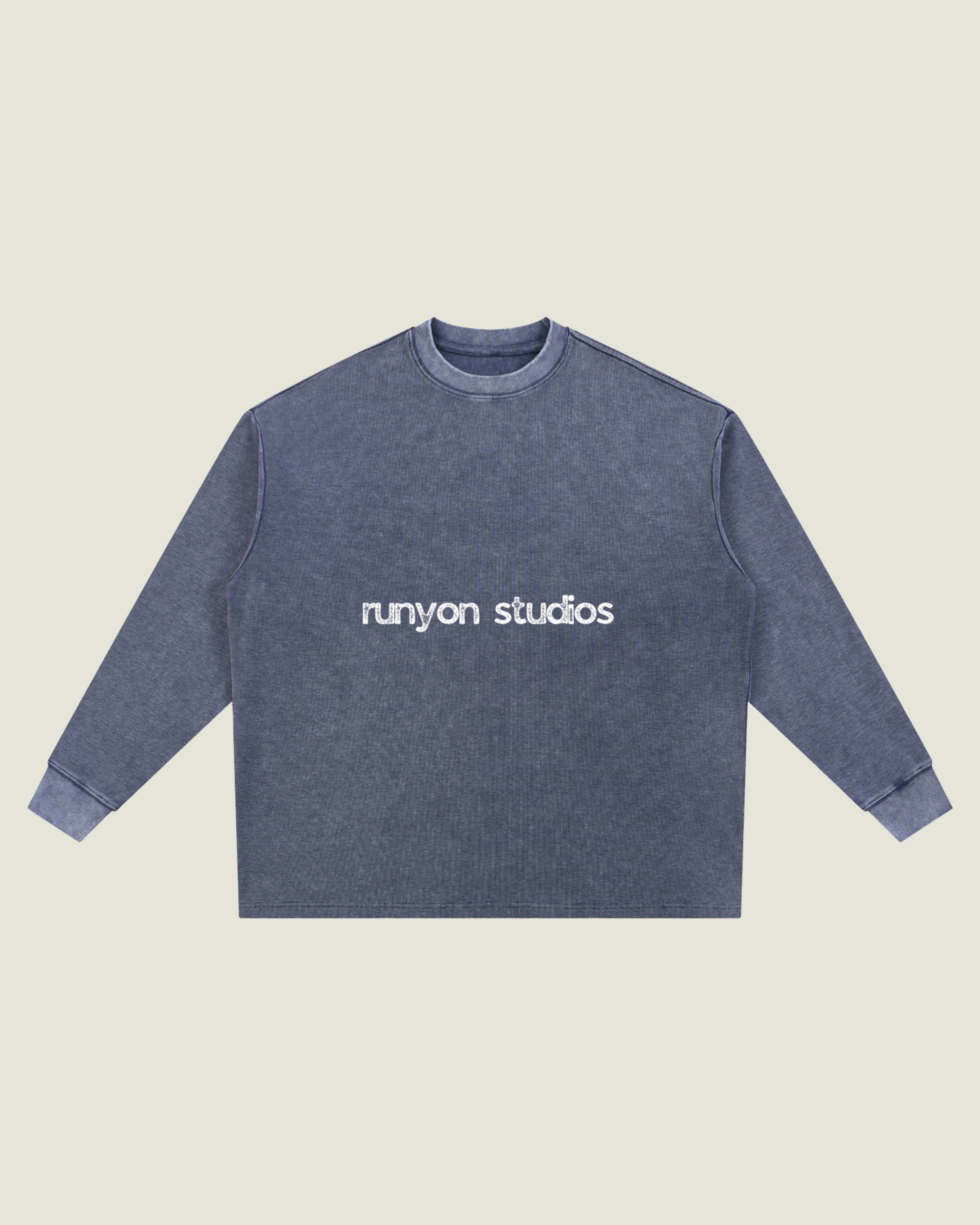 Vintage Wash Waffle Oversized Long Sleeve “44”