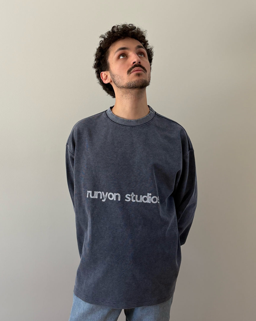 Vintage Wash Waffle Oversized Long Sleeve “44”