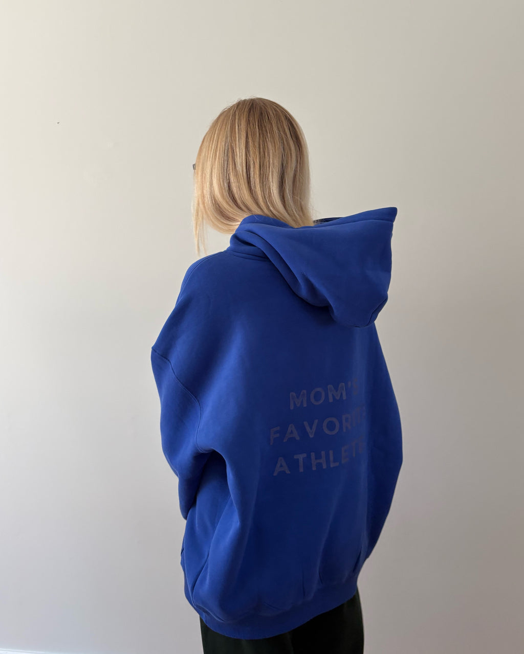 Oversized Fleece Hoodie “Mom’s Favorite Athlete!”